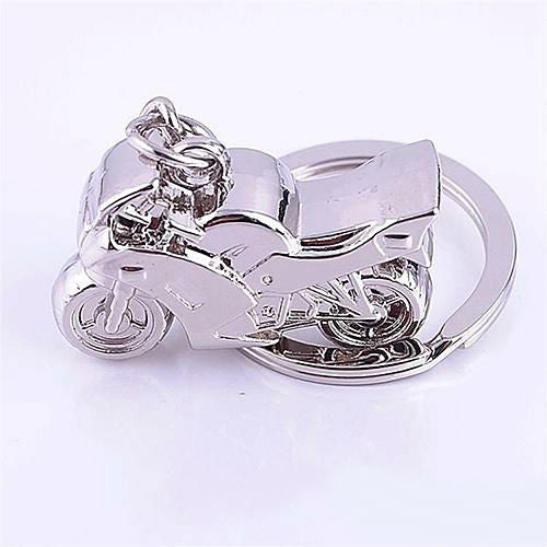 Silver Motorcycle Key Chain